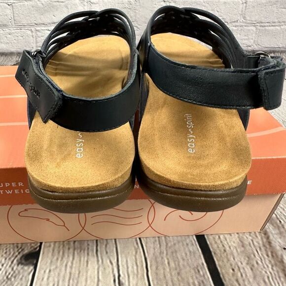 Easy Spirit Women’s Mar Leather Comfort Sandals Ultra Flexible Dark Blue 11M NWT - Picture 5 of 7